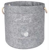 Kulplu Yuvarlak Düzenleyici Çok Amaçlı Kolay Taşınabilen Organizer Keçe Sepet (mega) 03648 - 4