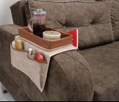 Çok Amaçlı Deri Şeritli Cepli Koltuk Kenarı Düzenleyici 03938 - 2