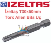 İzeltaş T30x50 Bits Torx Alyan Tornavida Ucu Matkap Uç - 1