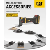 CAT DX41 18Volt/4.0Ah Li-ion Tek Akülü Kömürsüz Profesyonel Çok Amaçlı Devir Ayarlı Raspalama+14 Adet Aksesuar - 11