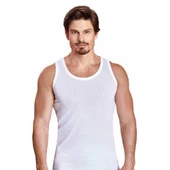 6 Adet Berrak 1020 Beyaz Klasik Erkek Atlet %100 Pamuk Atleti - 1