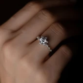 14 Ayar Altın Lotus Çiçeği Yüzük thumbnail 4