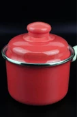 Protocol London Emaye Süt Isıtma Rafadan Yumurta Haşlama Sos Hazırlama Tavası 12 cm 800 ml - Kırmızı - 2
