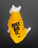 Kedi & Köpek Kıyafeti Sweatshirt - Just Do It Baskılı Sarı Sweatshirt - 1