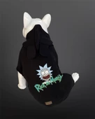 Kedi & Köpek Tulum / Pijama Serisi - Rick And Morty Baskılı Siyah Tulum - 1