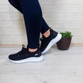 M.P 1501 Siyah-Beyaz Fuspetli Rahat ve Hafif Bayan Spor Ayakkabı thumbnail 6