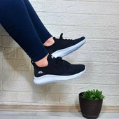 M.P 1501 Siyah-Beyaz Fuspetli Rahat ve Hafif Bayan Spor Ayakkabı thumbnail 4