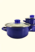 Protocol London 12/14/16 cm Mini Emaye Tencere Seti - Mavi - 4