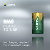 Varta 3000 mAh C Boy Şarj Edilebilir 2’li Pil - 3