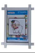 Etamin Seti 23x30 cm 1 Paket Kaneviçe Seti Etamin Kiti Okul Hobi Elişi Sanatsal - 3