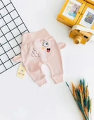 Neşeli Bebekler Hello Baby Baskılı Mevsimlik Kumaş Tek Alt Somon - 1