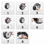 Mefatech 235/75x15 kar patinaj zinciri 4X4 Jeep ve Minibüslere Uyumlu No:1200 - 2