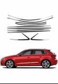 Audi A3 Hb Cam Çıtası Çerçevesi Krom Komple 2013-2020 arası - 3