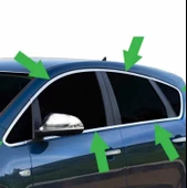 Opel Astra J Sedan Cam Çıtası Çerçevesi Kromu Nikelajı Komple  2012-2020 arası - 2