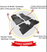 Fiat Fiorino Dizel Panelvan (2 parça) 3D Paspas Siyah 2020 sonrası Rizline - 4