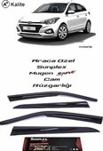 Hyundai i20 Mugen Cam Rüzgarlığı 2015 sonrası 4'lü Sunplex thumbnail 1