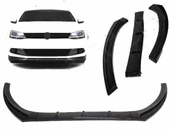 Vw Jetta uyumlu ön tampon altı lip 3 parça kulaklı pianoblack 2011 sonrası - 2