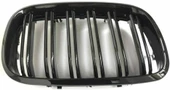 Bmw X5 E70 çift şeritli ön panjur ızgara 2006-2013 arası parlak siyah - 5