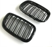 Bmw X6 E71 çift şeritli ön panjur ızgara 2006-2013 arası parlak siyah thumbnail 3