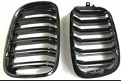 Bmw X6 E71 çift şeritli ön panjur ızgara 2006-2013 arası parlak siyah thumbnail 4