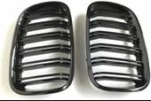 Bmw X6 E71 çift şeritli ön panjur ızgara 2006-2013 arası parlak siyah thumbnail 2