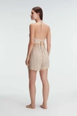 Anıl Kadın Kahve İp Askılı Şortlu Sabahlıklı Takım 5831 thumbnail 3