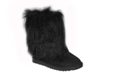 YAZKIŞ Kadın Taba Siyah Tüylü İçi Yünlü Ak Bot thumbnail 5