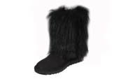 YAZKIŞ Kadın Taba Siyah Tüylü İçi Yünlü Ak Bot thumbnail 8