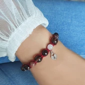 Vaoov 925 Ayar Gümüş Doğal Taşlı Cinsel Cazibe Tılsımı Bileklik thumbnail 8