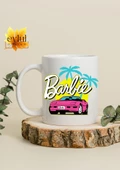 Barbie Temalı Barbie's Car Özel Tasarım Baskılı Kupa Bardak Çay Kahve Bardağı - 2