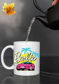 Barbie Temalı Barbie's Car Özel Tasarım Baskılı Kupa Bardak Çay Kahve Bardağı - 1