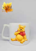 Winnie the Pooh Temalı Özel Tasarım Baskılı Lüks Seramik Kupa Bardak Çay-kahve Bardağı - 1