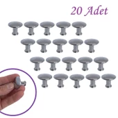 Düz Düğme Krom Kulp Mobilya Çekmece Dolap Kapak Kulbu Metal Kulp Aksesuarları Vidalı (20 Adet) - 1