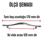 Ördek kulp Krom 128 mm Kulp Mobilya Mutfak Dolabı Çekmece Dolap Kapak Kulpu Kulbu Metal Kulp(8 Adet) thumbnail 3