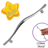 Ördek kulp Krom 128 mm Kulp Mobilya Mutfak Dolabı Çekmece Dolap Kapak Kulpu Kulbu Metal Kulp(8 Adet) thumbnail 1