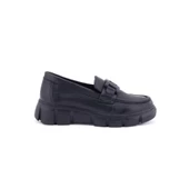 MAMMAMİA D24YA-3430 HAFİF TABAN KADIN DERİ LOAFER AYAKKABI - 2