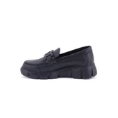 MAMMAMİA D24YA-3430 HAFİF TABAN KADIN DERİ LOAFER AYAKKABI - 5