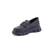 MAMMAMİA D24YA-3430 HAFİF TABAN KADIN DERİ LOAFER AYAKKABI - 4