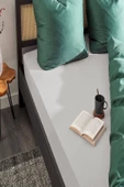2 Adet Düz Pamuklu Tek Kişilik 80 x 200 x 30 cm Lastikli Penye Çarşaf - 5