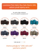 Louisiana Polo Kabin Boy 4 Teker Kumaş Valiz Saks Mavi 1081 thumbnail 7