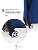 Louisiana Polo Kabin Boy 4 Teker Kumaş Valiz Saks Mavi 1081 thumbnail 4