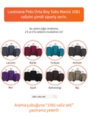 Louisiana Polo Orta Boy 4 Teker Kumaş Valiz Saks Mavi 1081 thumbnail 8