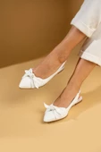 Pembe Potin Fiyonk Detaylı İnce Taban Comfort Kadın Babet 64-749-24 - 3