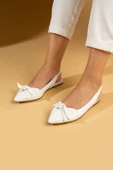 Pembe Potin Fiyonk Detaylı İnce Taban Comfort Kadın Babet 64-749-24 - 4