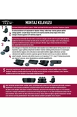 Bakü Serisi Tay Tüyü Siyah Kırmızı Oto Koltuk Kılıfı 5li Takım Set - 6