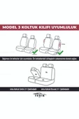 Vira Serisi Ticari Araba Koltuk Kılıfı Seti Hava Yastığına Uygun Siyah Siyah 2 1 Ticari - 4