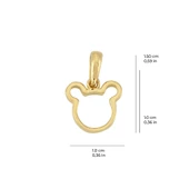 14 Ayar Mickey Mouse Altın Kolye Ucu 0,56 gr thumbnail 2