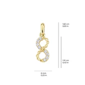 14 Ayar Sonsuzluk Taşlı Altın Kolye Ucu 0,48 gr thumbnail 2