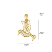 14 Ayar Talı Kuş Altın Kolye Ucu 0,91 gr thumbnail 2