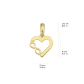 14 Ayar Kalp Sonsuzluk Altın Kolye Ucu 0,58 gr thumbnail 2